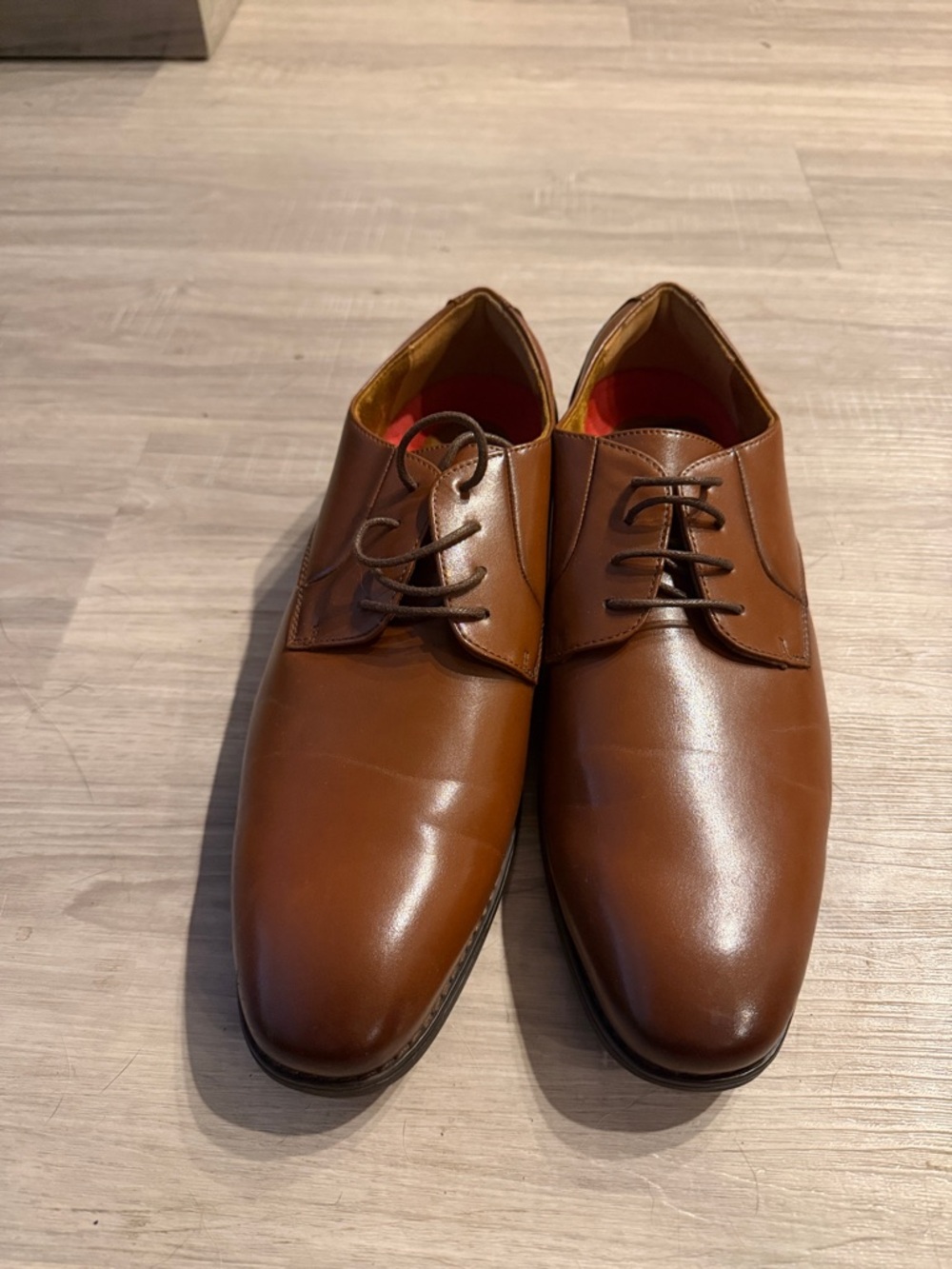 Stacy Adams Tan Leather Derby Shoes